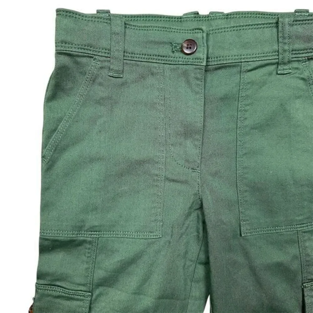 J. Crew Crewcuts Girls' Cargo Pants Green Size 6 Stretch‎ Chino Casual Utility